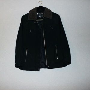 Gallery Black Zip up Coat